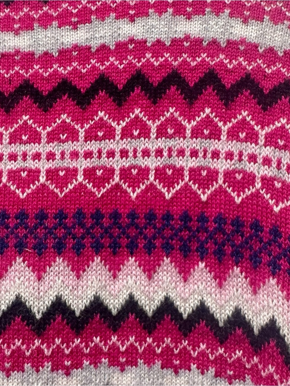 Talbots Pink Multi-Pattern V-Neck Button-Front Cardigan L - Picture 3 of 3